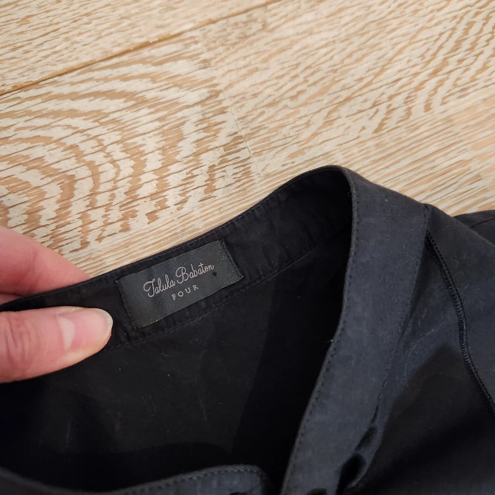Aritzia Black Ruffle Blouse - Picture 2 of 6